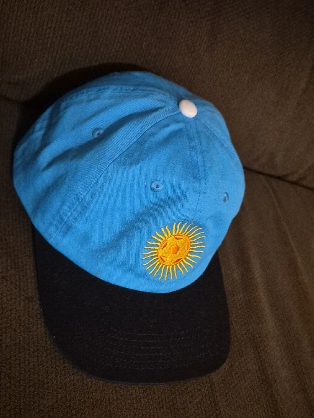 Talisman Embroiderd Sun Blue & Black Adjustable Cap